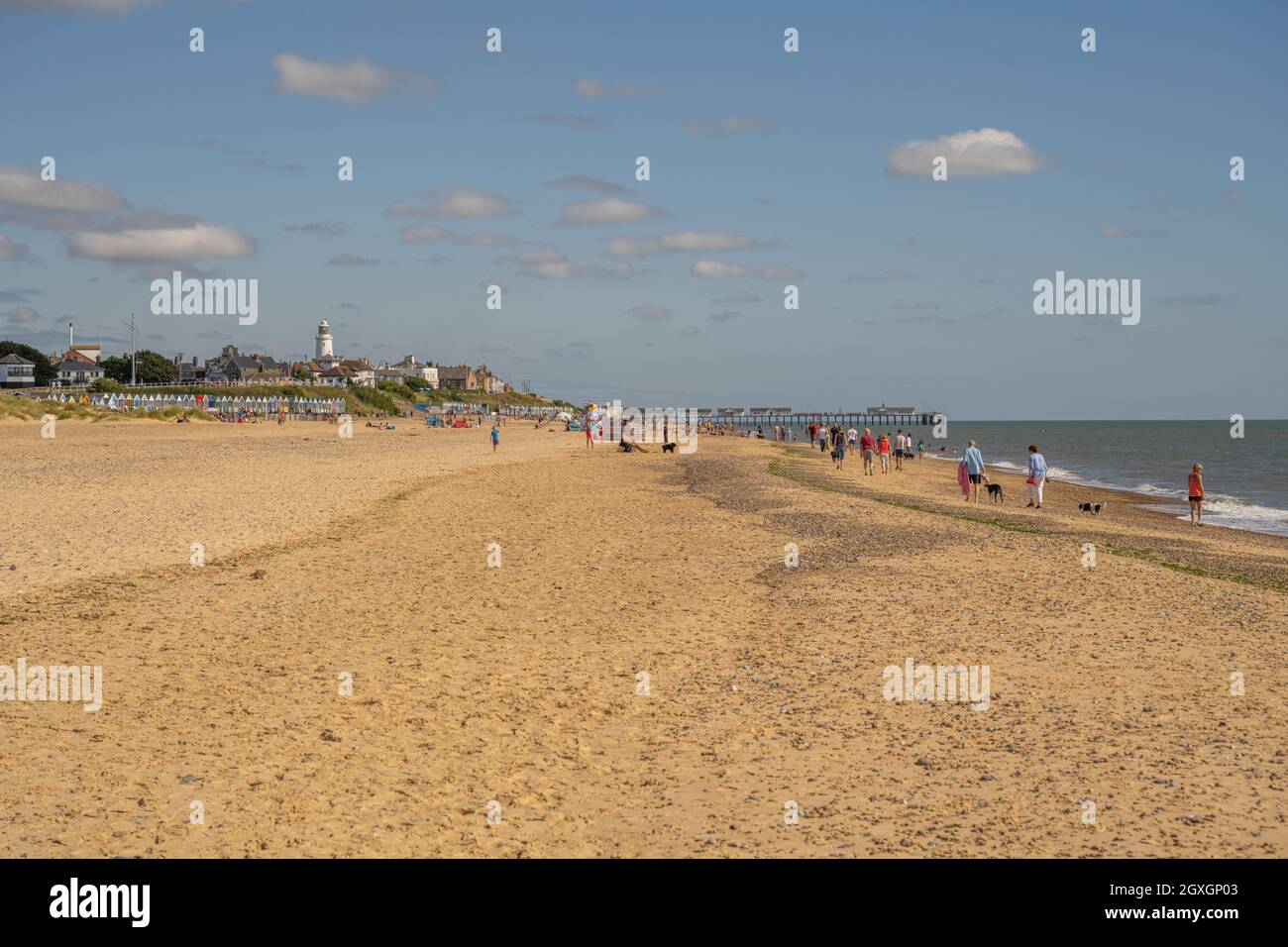 La spiaggia a Southwold Suffolk Foto Stock