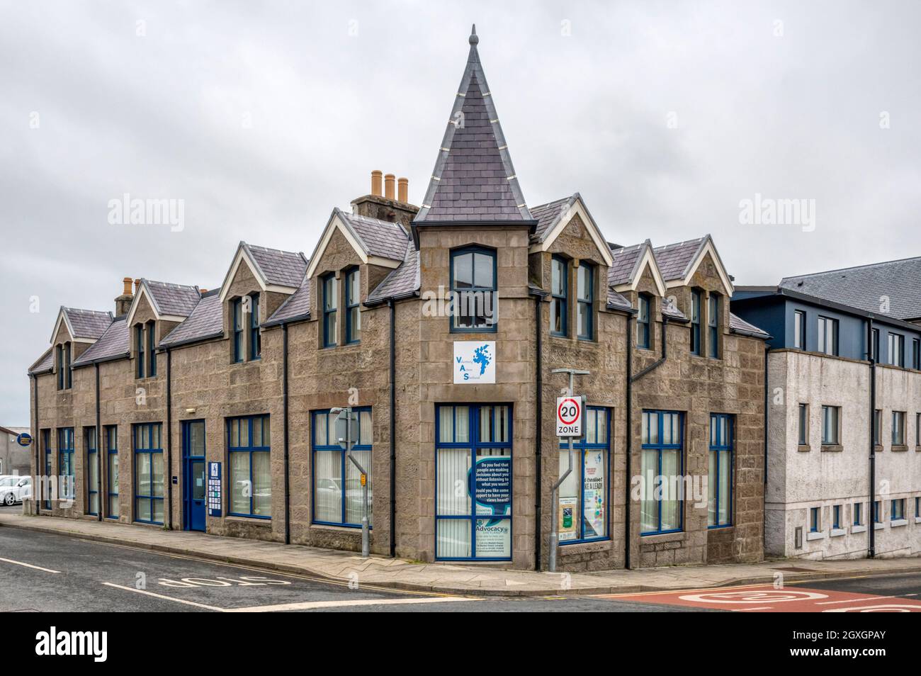 I locali di azione volontaria Shetland a Lerwick. Foto Stock