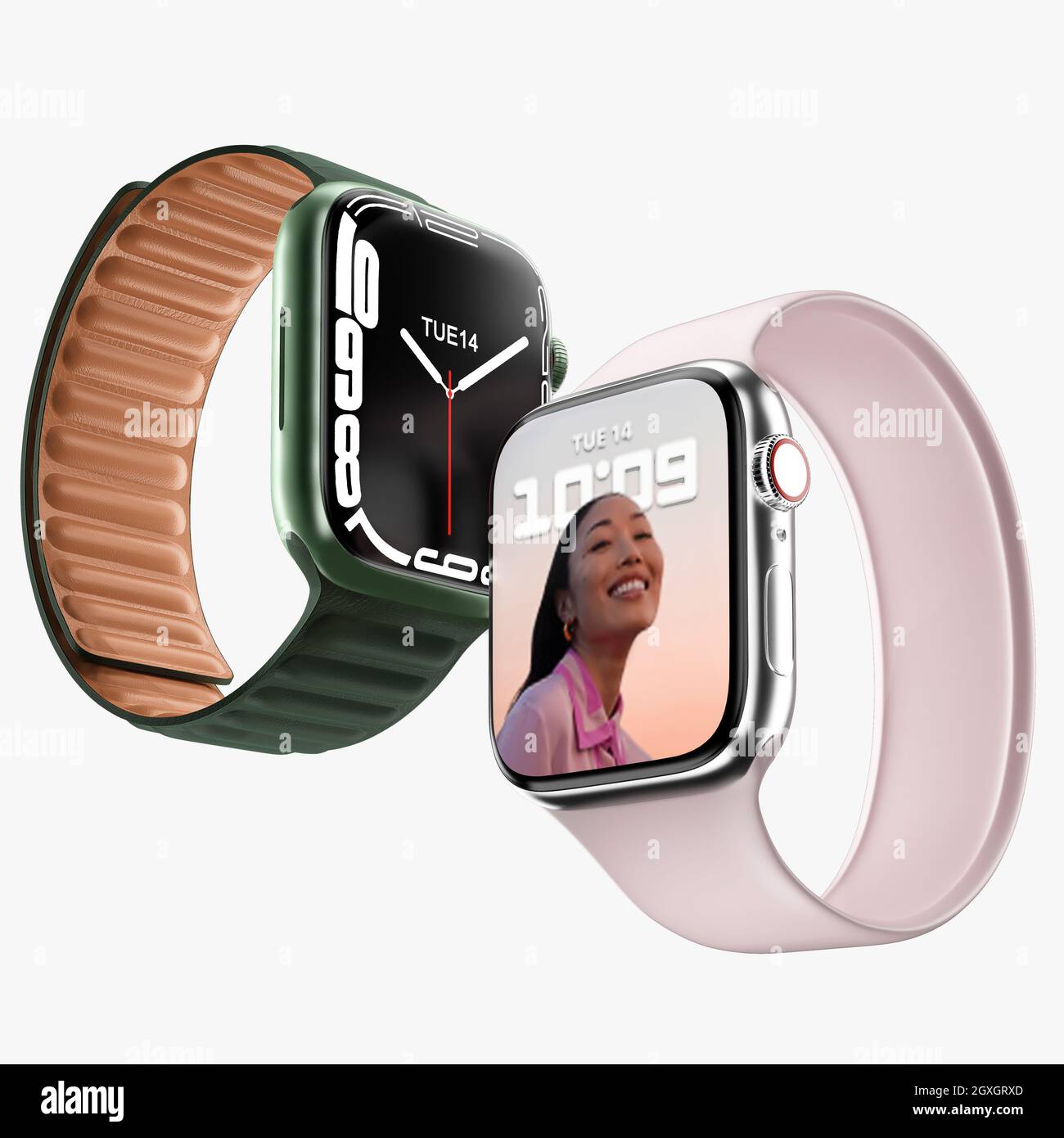apple watch serie 7 3d modello di rendering Foto Stock
