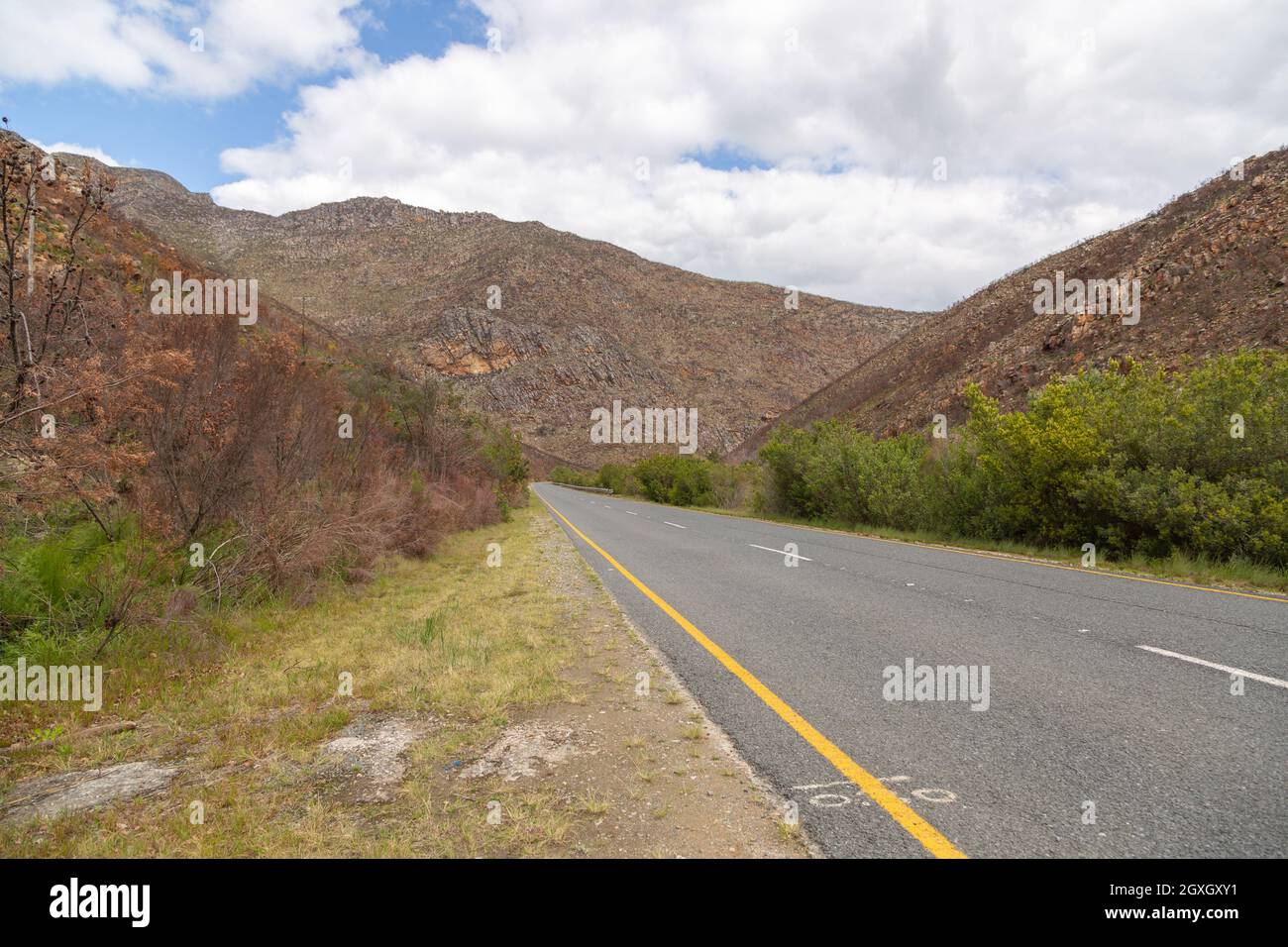 Tradouw Pass vicino a Barrydale nel Capo Occidentale del Sud Africa Foto Stock