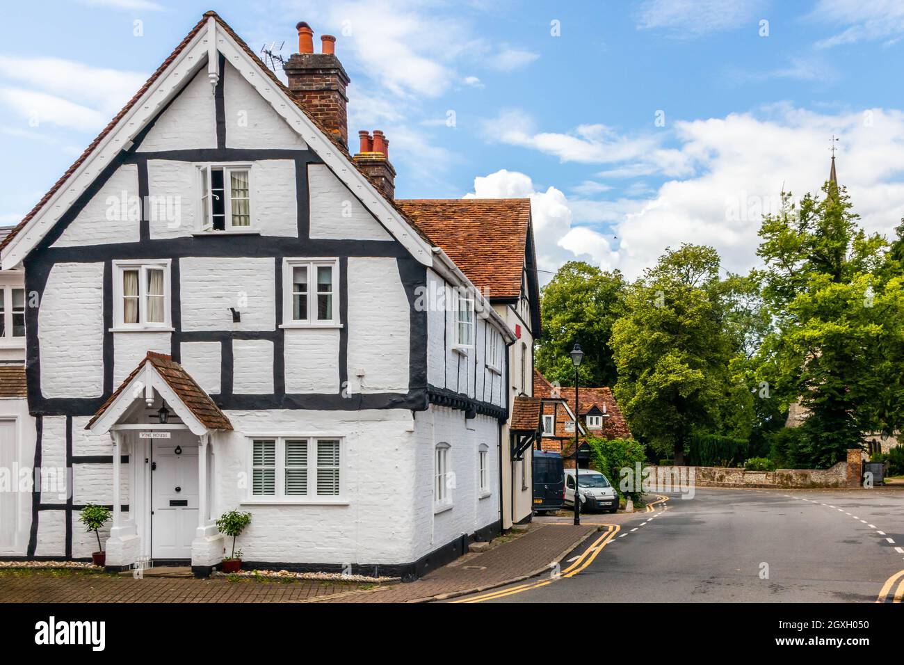 Residenza d'epoca di grado II su Church Street, Princes Risborough, Buckinghamshire, Inghilterra, Regno Unito. Foto Stock