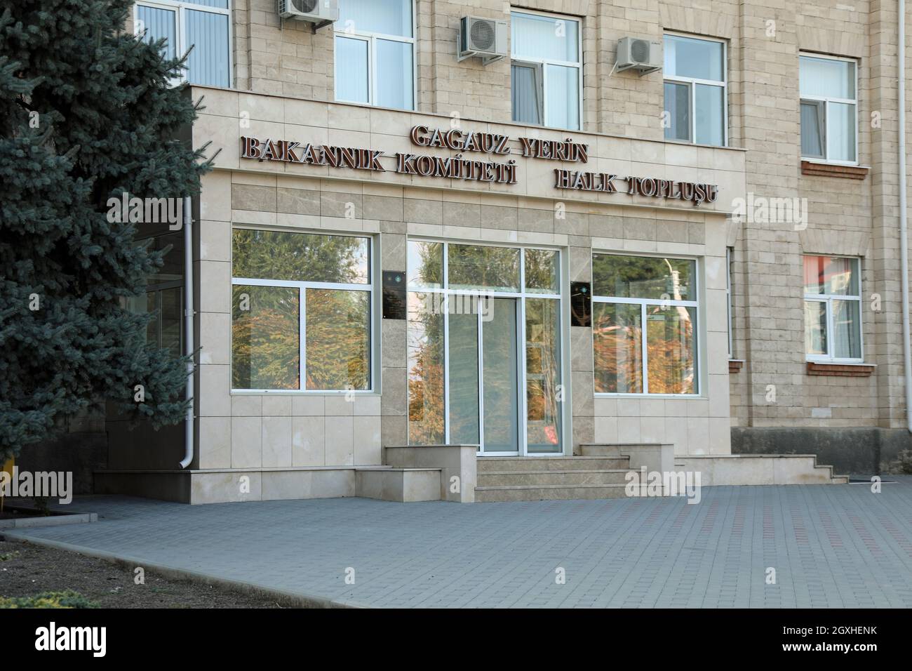 Edificio governativo a Comrat in Gagauzia Foto Stock