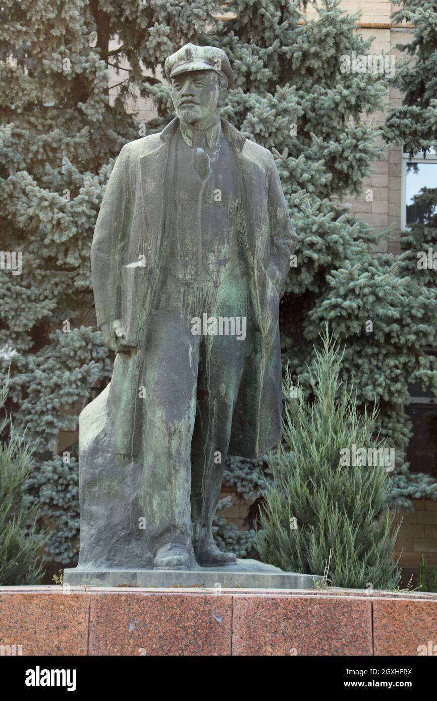 Statua di Lenin a Comrat in Gagauzia Foto Stock