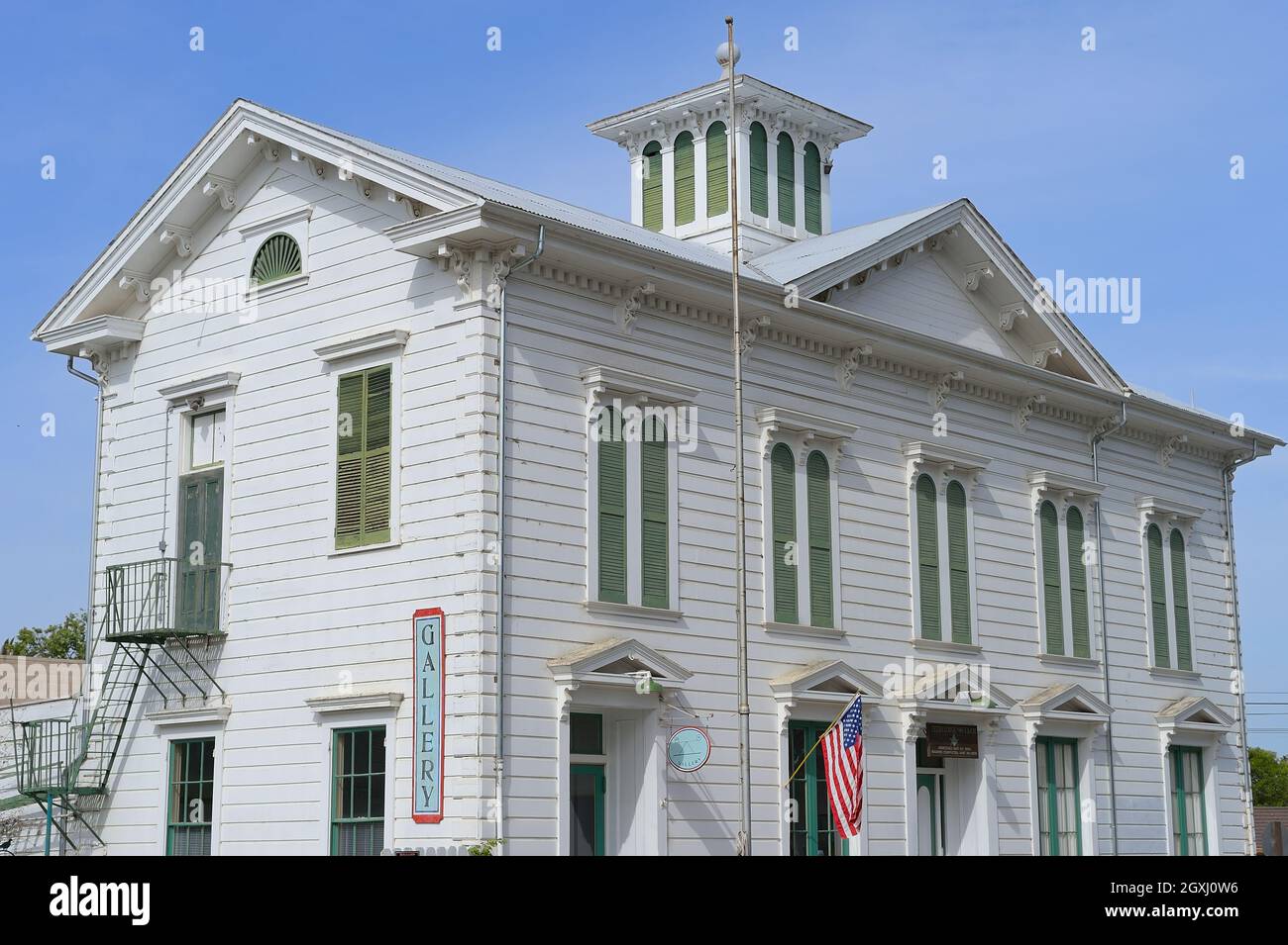 Il centro storico di San Juan Bautista, California Foto Stock