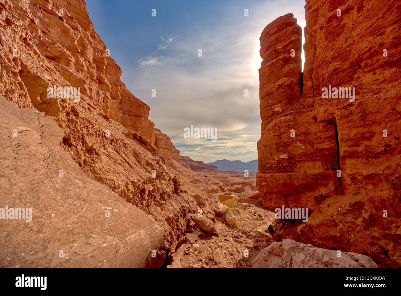Sandstone slot Canyon, Vermilion Cliffs National Monument, Coconino County, Arizona, USA Foto Stock