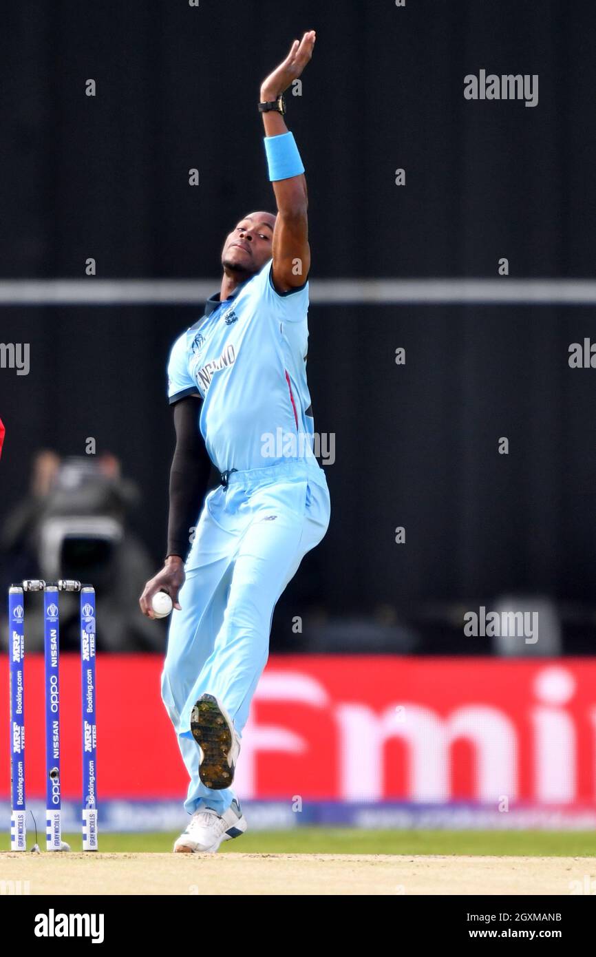 Inghilterra Jofra Archer Bowls Foto Stock