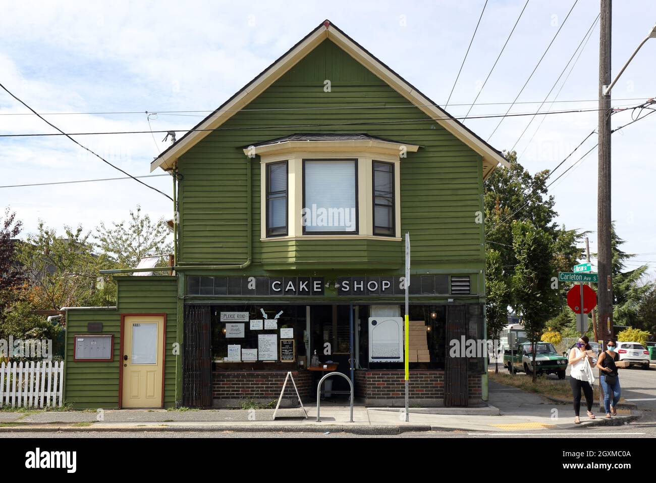 Deep Sea Sugar and Salt, 6601 Carleton Ave S, foto di fronte al negozio di Seattle di una pasticceria, panetteria nel quartiere di Georgetown. stato di washington Foto Stock