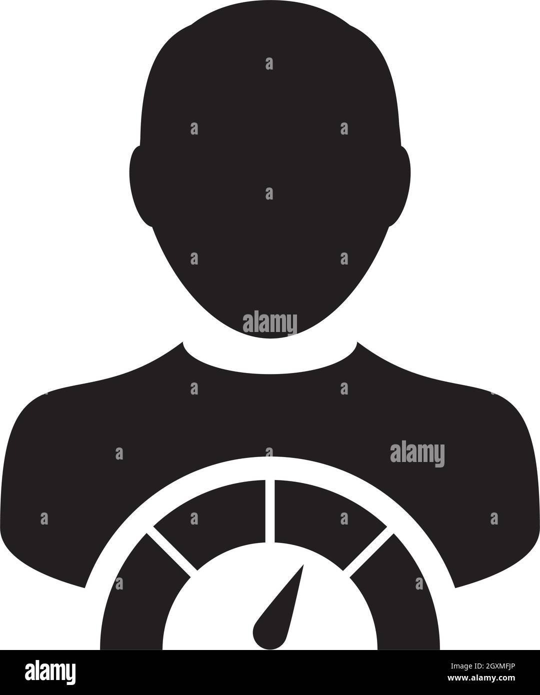 Social credit icona segno metro vettore uomo utente persona profilo avatar simbolo per in un glifo pittogramma illustrazione Illustrazione Vettoriale