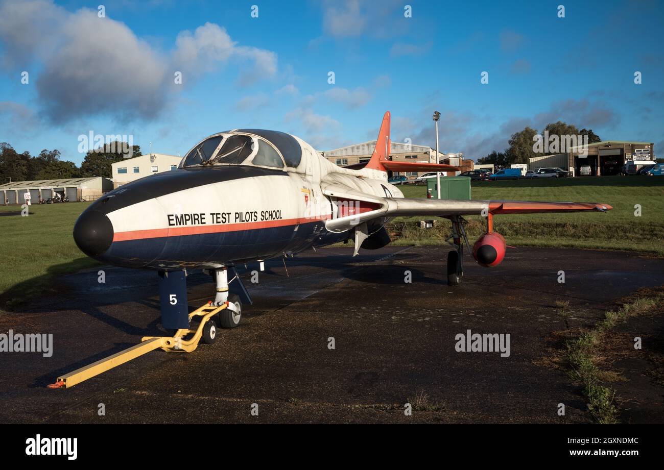 Aereo da caccia Hawker Hunter in pensione Foto Stock