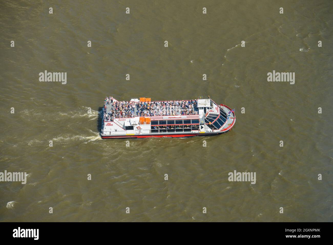 Escursione in barca, Tamigi, Londra, Inghilterra, Gran Bretagna Foto Stock