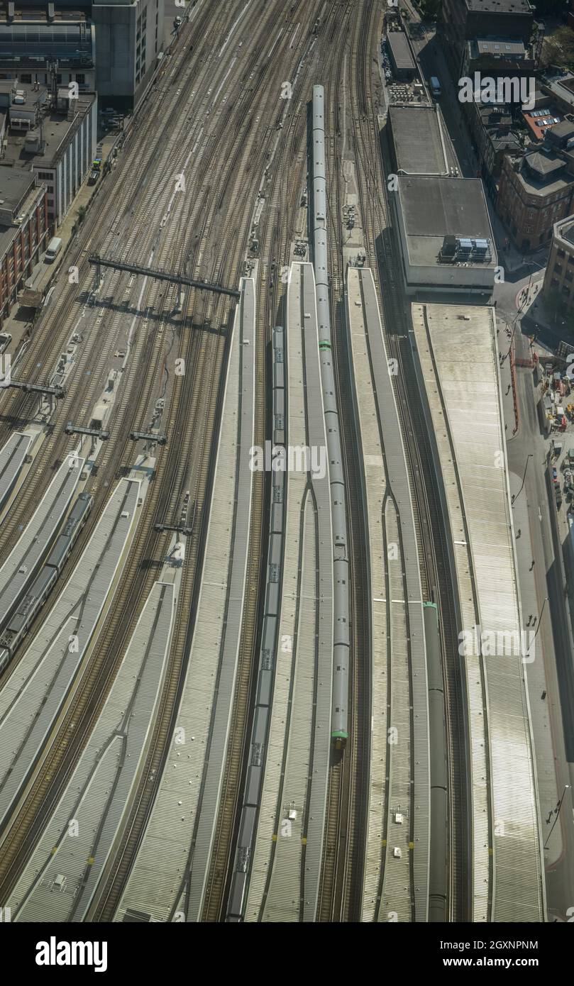 Binari ferroviari, stazione London Bridge, Inghilterra, Gran Bretagna Foto Stock