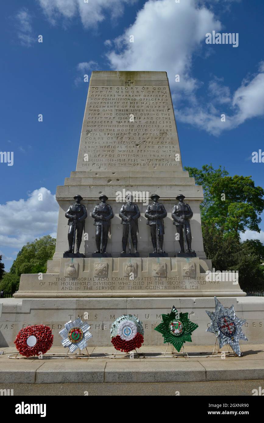 Guard's Memorial, Horse Guards Road Londra, Inghilterra, Regno Unito Foto Stock