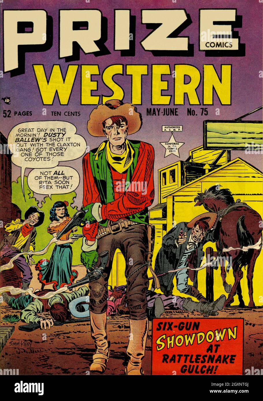 Showdown a sei armi Foto Stock