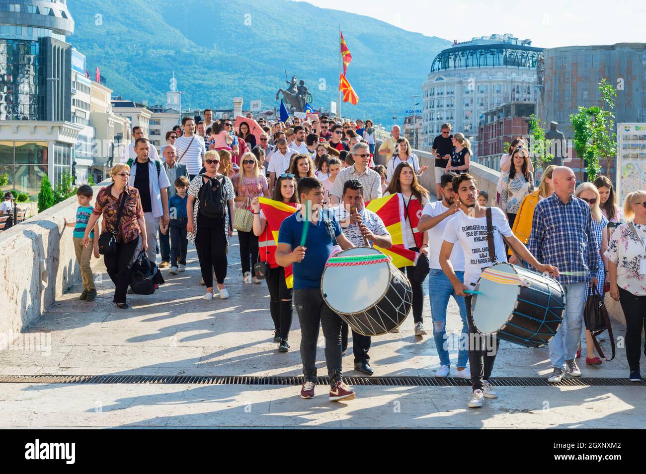 Festival Internazionale del Folklore, Giornata della Gioventù, Skopje, Macedonia Foto Stock