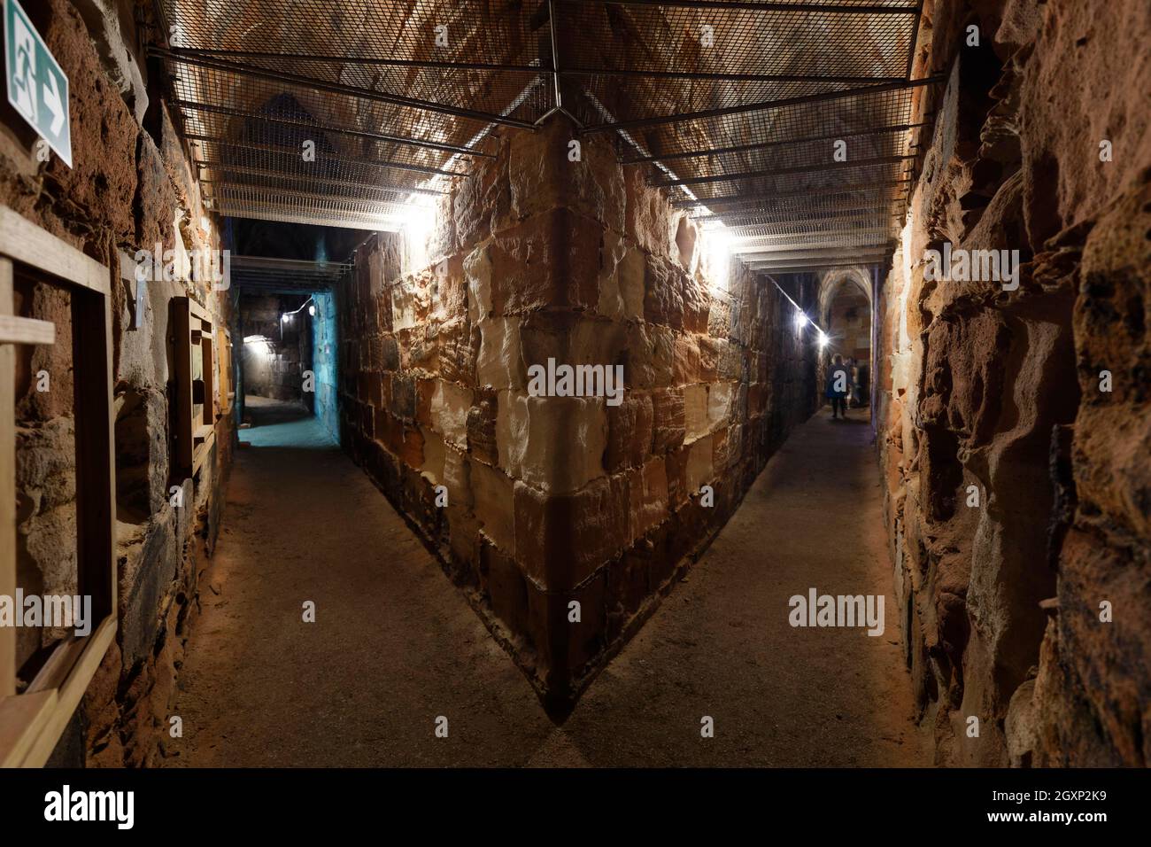 Casemates, passaggi difensivi a prova di proiettile nei bastioni del Castello Imperiale di Norimberga, Seebald Città Vecchia, Norimberga, Franconia Centrale, Franconia Foto Stock