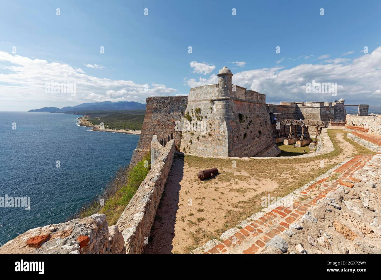 El Castillo de San Pedro de la Roca o Fortezza El Morro, Castillo El Morro, Santiago de Cuba, Provincia di Santiago de Cuba, Caraibi, Cuba, Caraibi Foto Stock