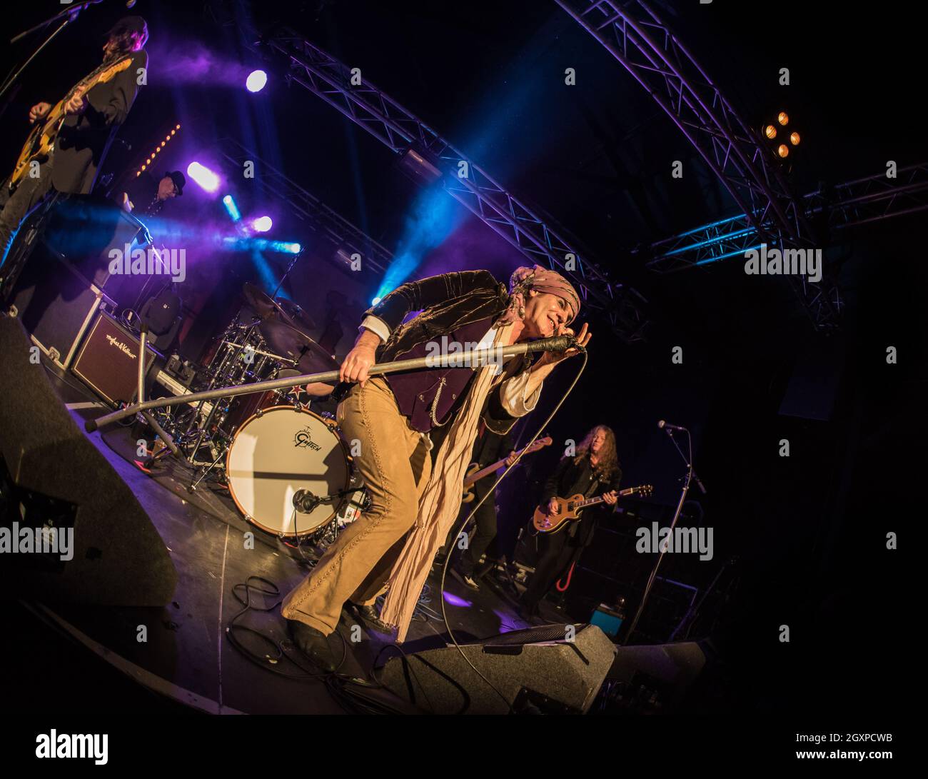 I Quireboys vivono in concerto al Birmingham The Mill, 08 dicembre 2019. Fotografia di musica dal vivo. Foto Stock