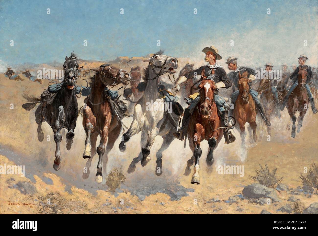 Smontati: I quarti Troopers che muovono i cavalli a LED Foto Stock