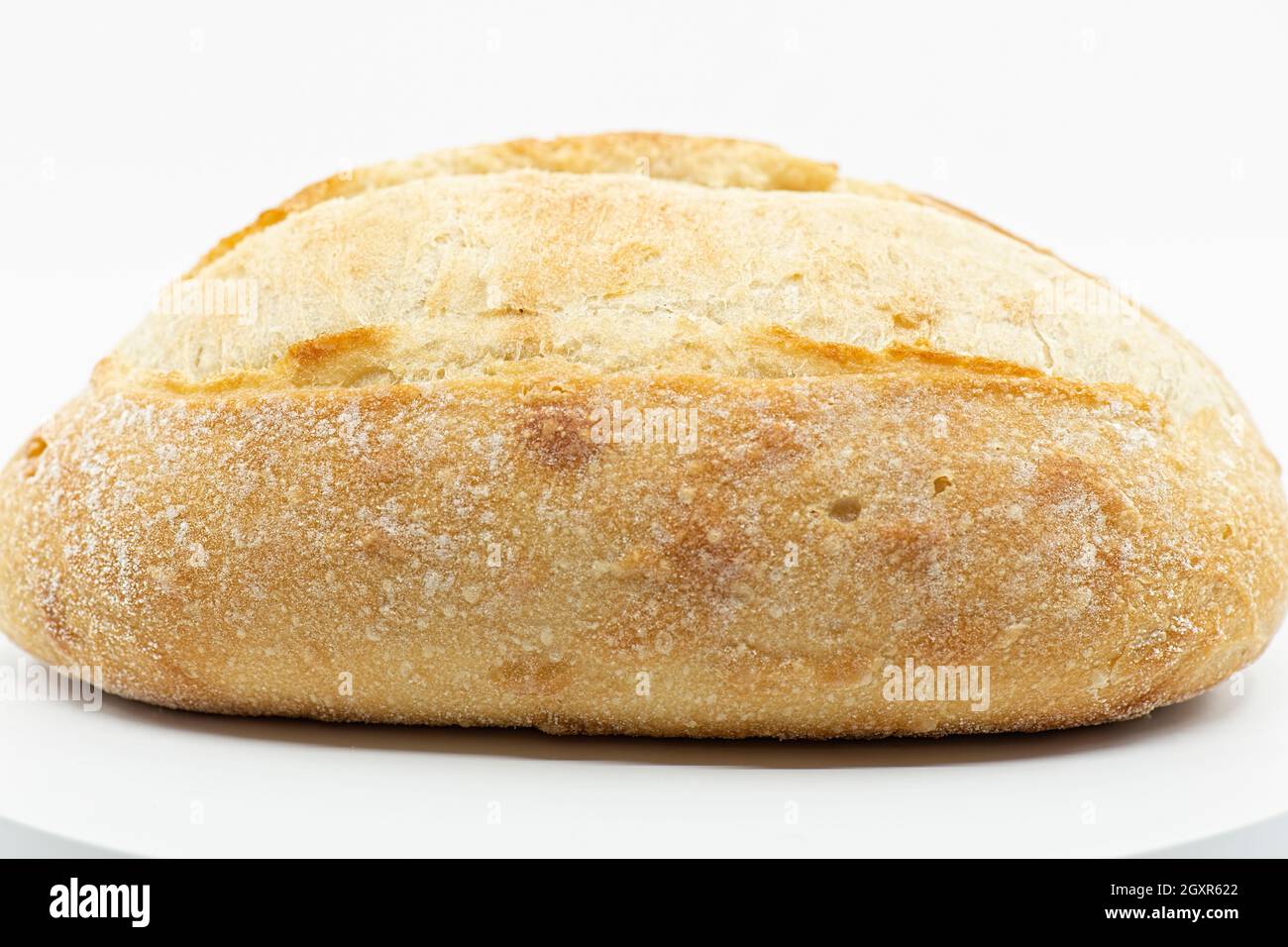 Primo piano dettagliato della pasta bianca Vienna Mini al forno a pietra Foto Stock