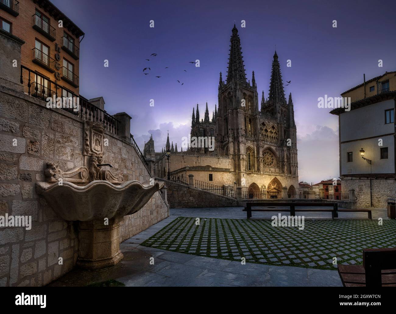 Cattedrale di Burgos, Città di Burgos, Spagna Foto Stock