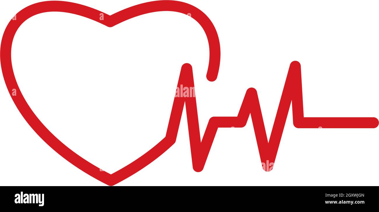 immagine vettoriale della linea del battito cardiaco Illustrazione Vettoriale