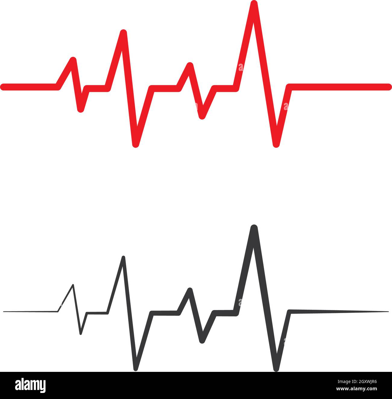 La linea di impulsi illustrazione template vettoriale Illustrazione Vettoriale