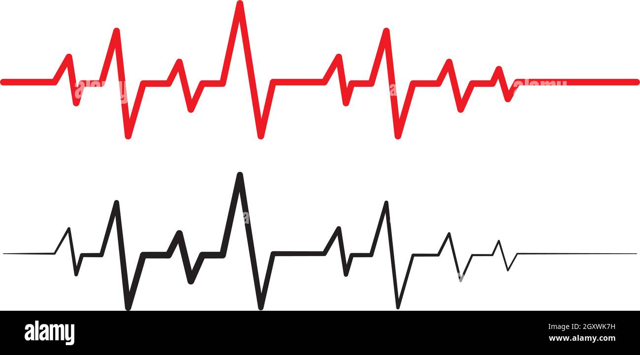 La linea di impulsi illustrazione template vettoriale Illustrazione Vettoriale