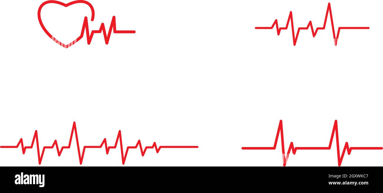 La linea di impulsi illustrazione template vettoriale Illustrazione Vettoriale