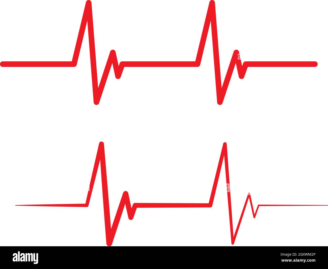 immagine vettoriale della linea del battito cardiaco Illustrazione Vettoriale