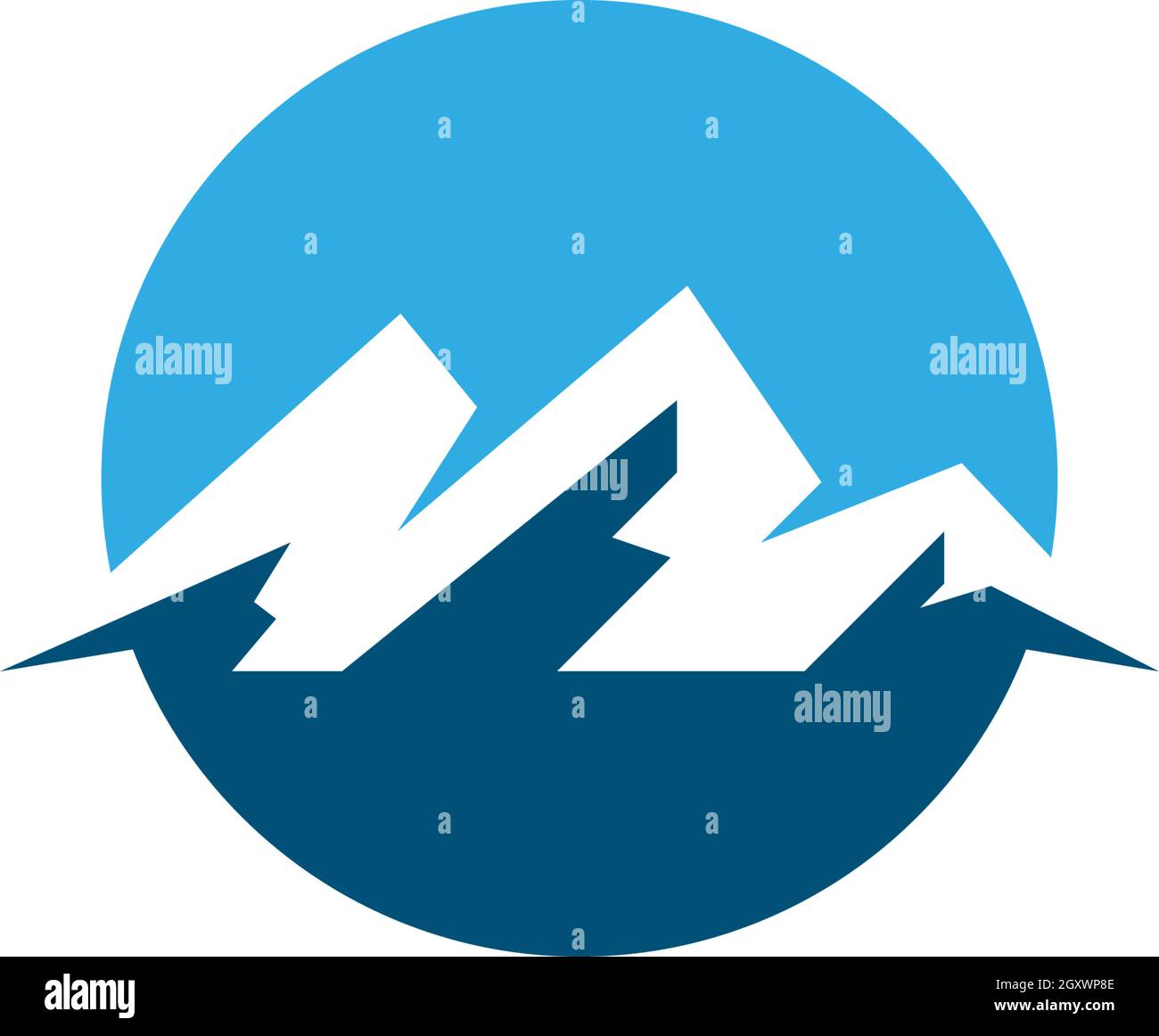 Le montagne del modello di Logo Illustrazione Vettoriale