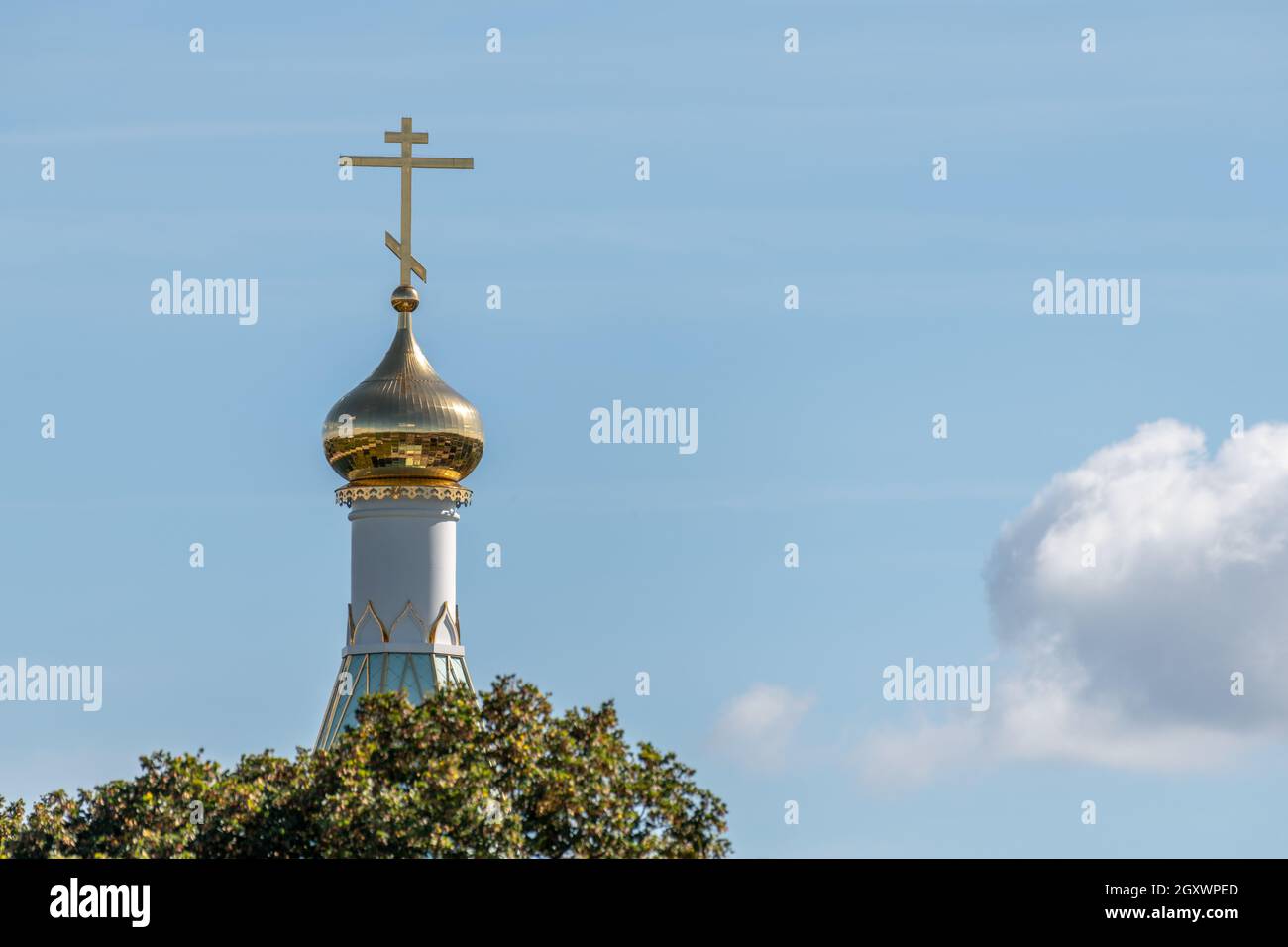 Chiesa ortodossa russa a Strasburgo tradizionale chiesa russa del Medioevo, Foto Stock