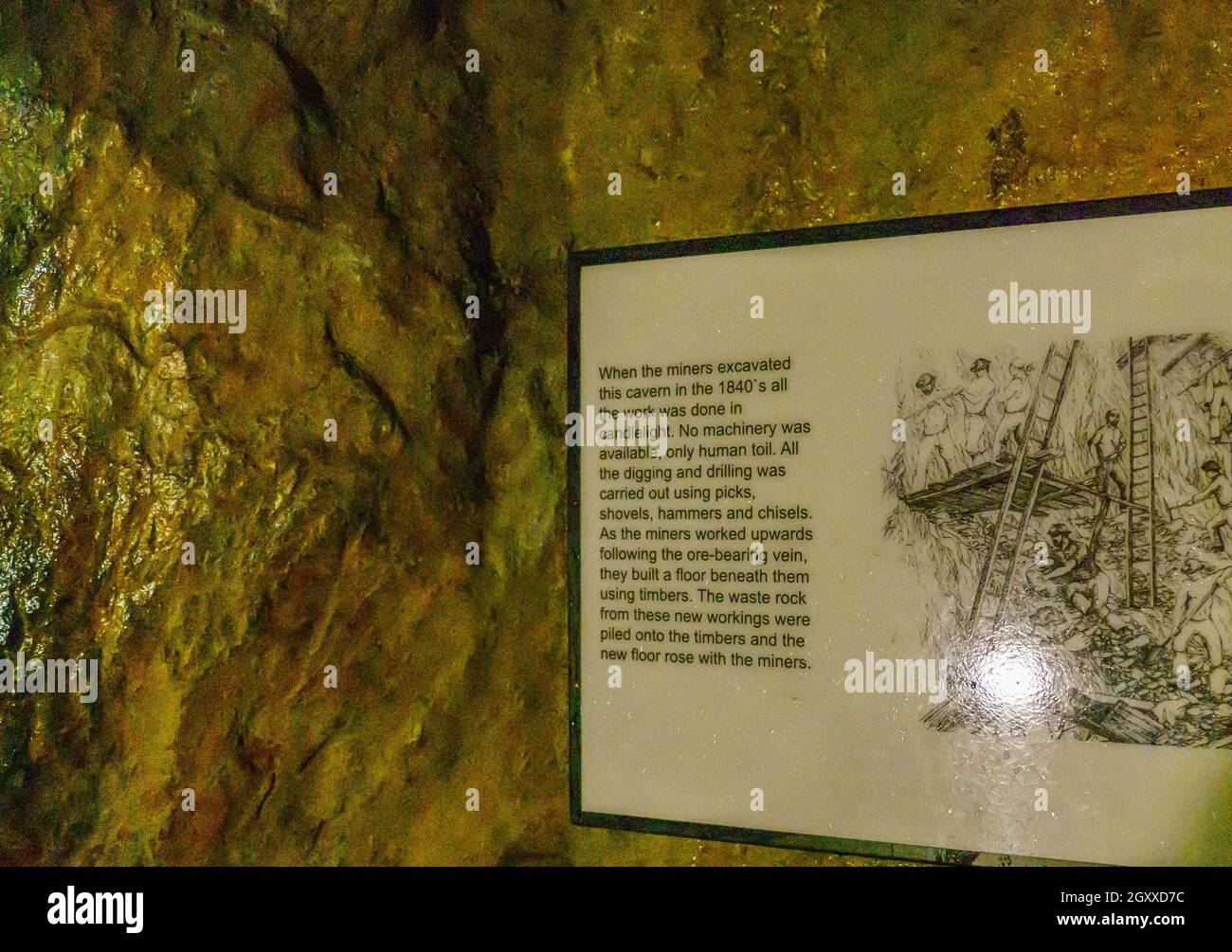 Scene da una miniera vittoriana restaurata di rame a Beddgelert, Caernarfon Galles Foto Stock