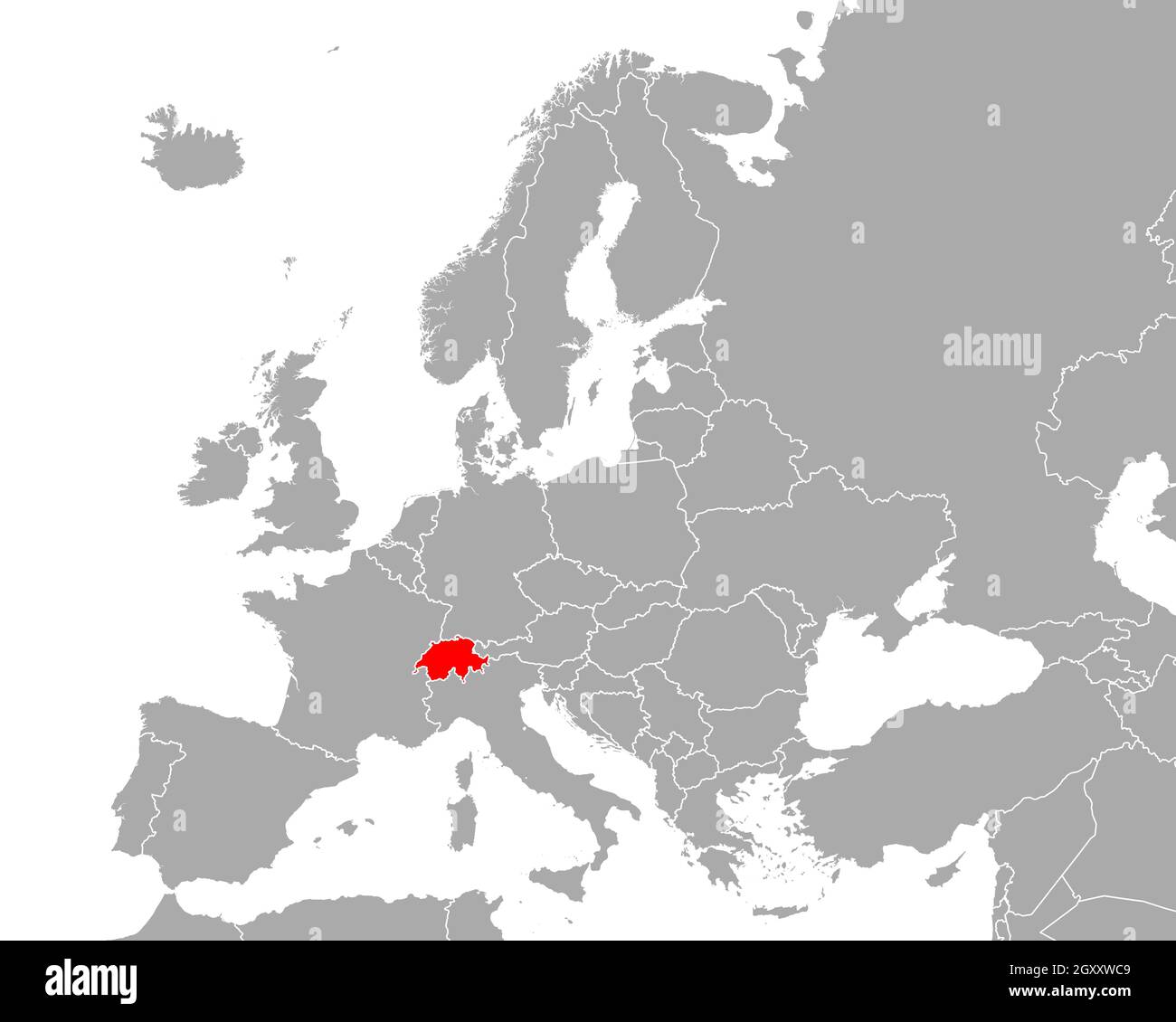 svizzera cartina europa - 1 Mappa della Svizzera in Europa Foto stock - Alamy