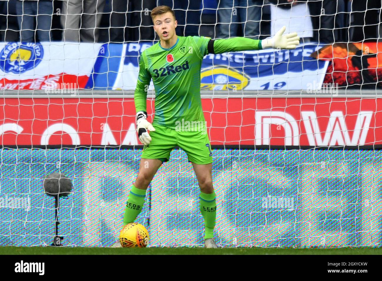 Leeds United portiere Bailey Peacock-Farrell Foto Stock