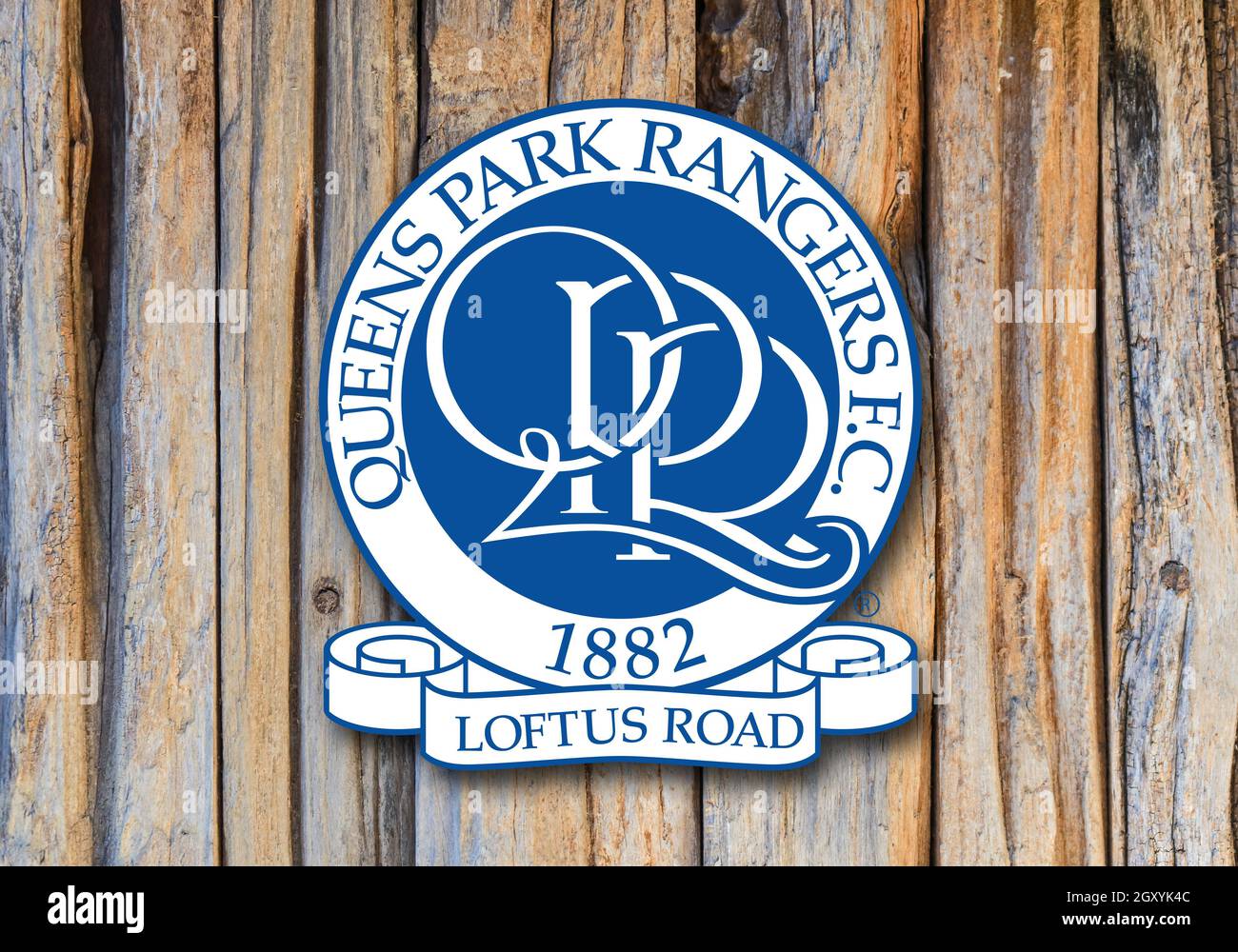 Stemma Queens Park Rangers F.C., Londra, una squadra di calcio dall'Inghilterra Foto Stock