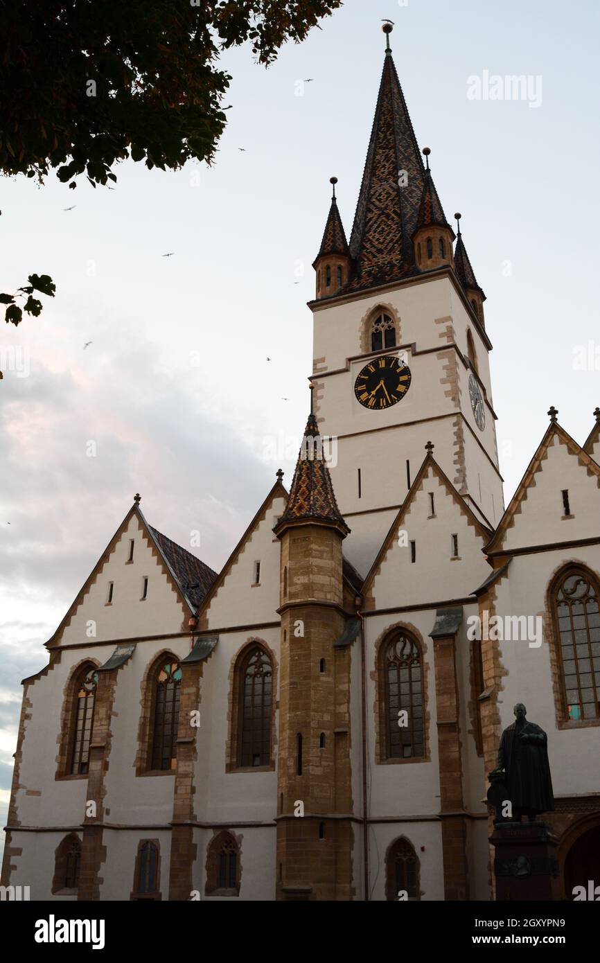 Cattedrale luterana. Sibiu. Transilvania. Romania Foto Stock