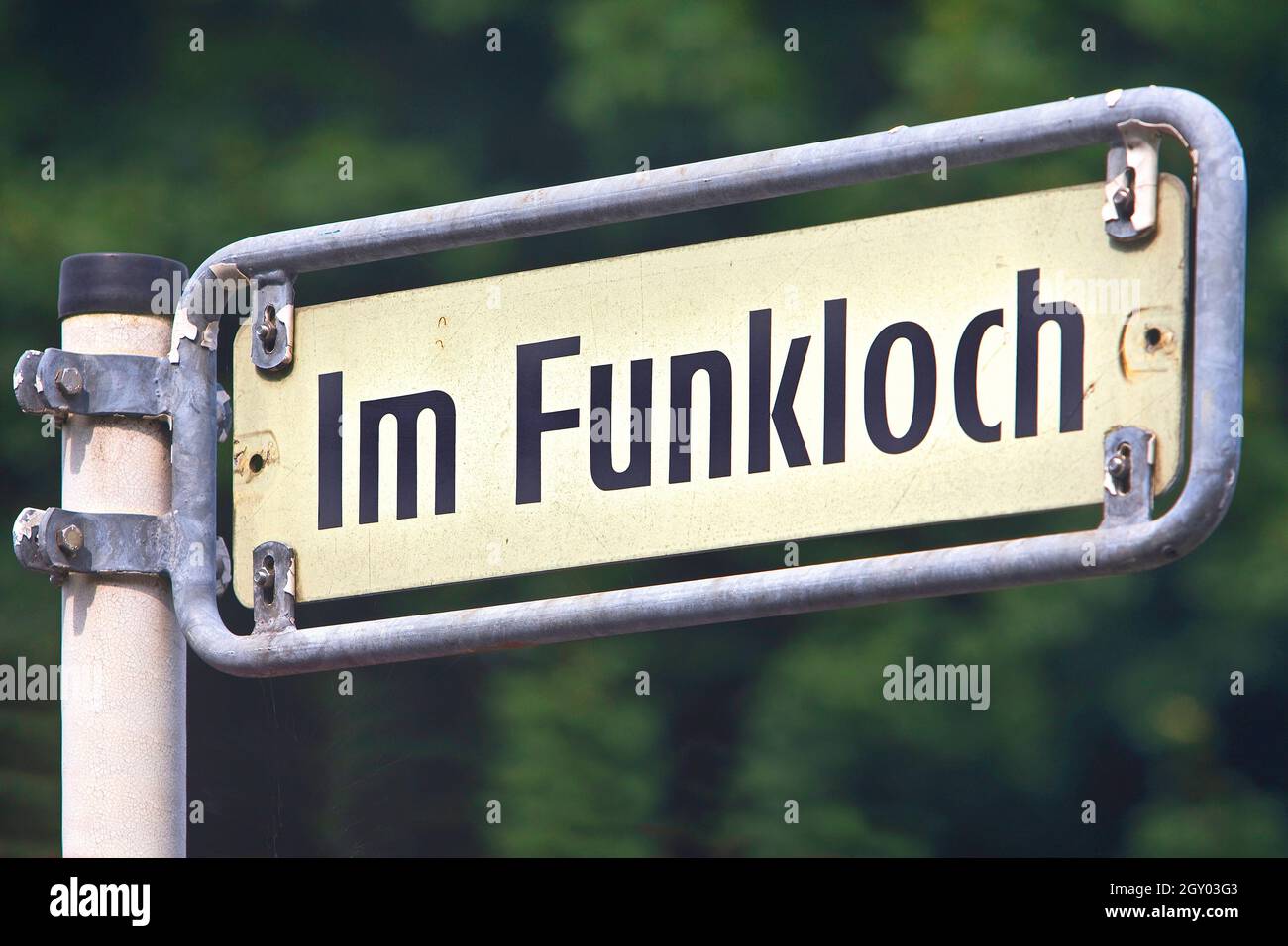 Segnaletica stradale im Funkloch, Germania, Renania settentrionale-Vestfalia, Bergisches Land, Wuppertal Foto Stock