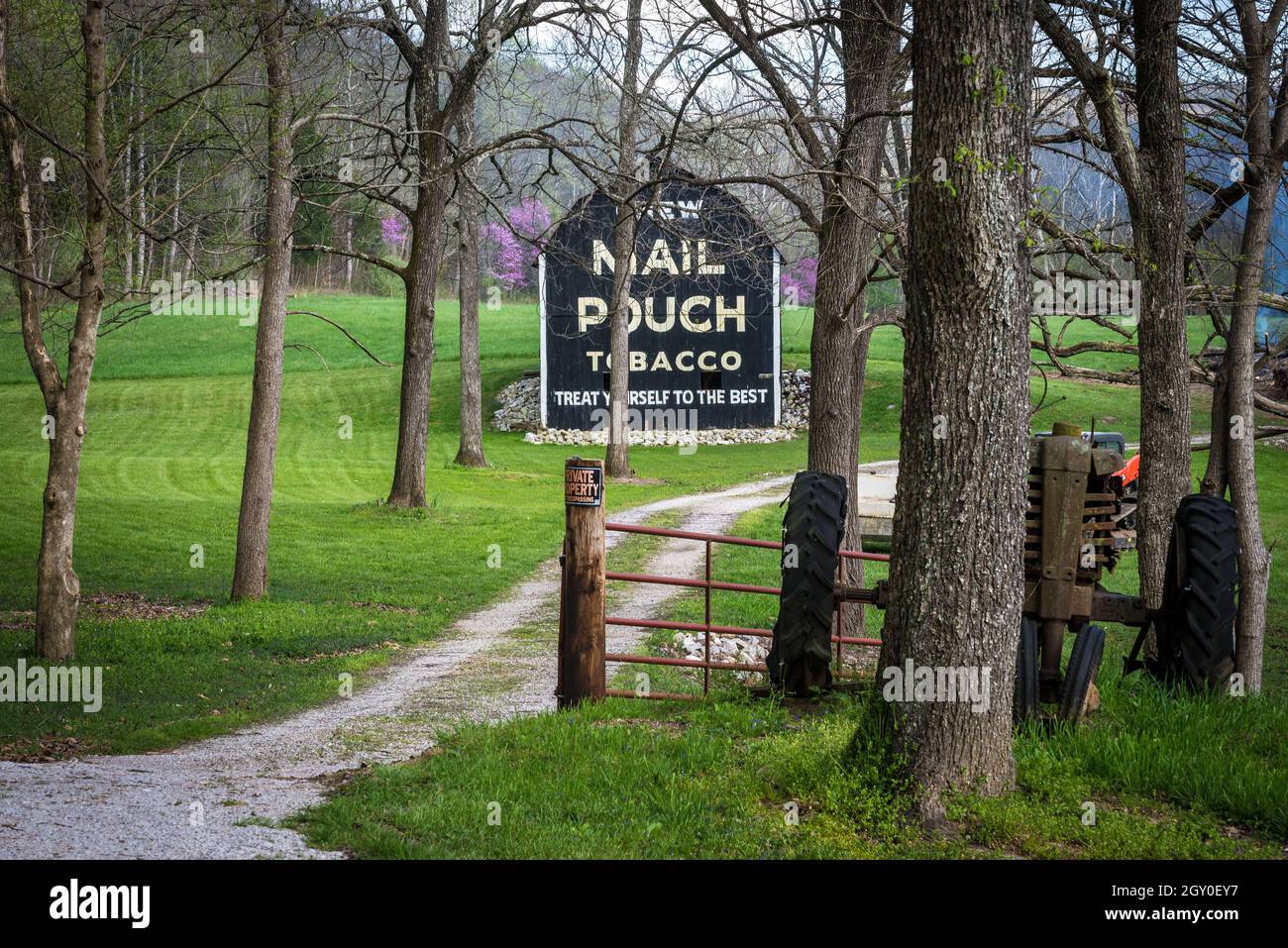 Posta Pouch Barn - o'Bannon Woods - Indiana Foto Stock