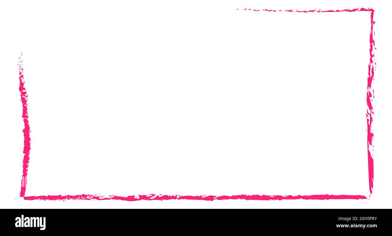 Cornice rossa in stile grunge con spazio di copia isolato su bianco. Illustrazione vettoriale. Illustrazione Vettoriale