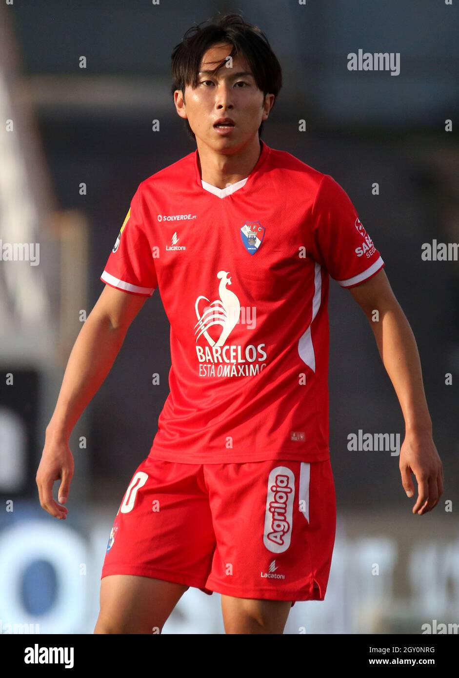 ESTORIL, PORTOGALLO - 03 OTTOBRE: Kanya Fujimoto del Gil Vicente FC in azione, durante la partita di Bwin Liga Portugal tra GD Estoril Praia e Gil Vicente FC all'Estadio Antonio Coimbra da Mota il 3 ottobre 2021 ad Estoril, Portogallo. (Foto tramite MB Media) Foto Stock