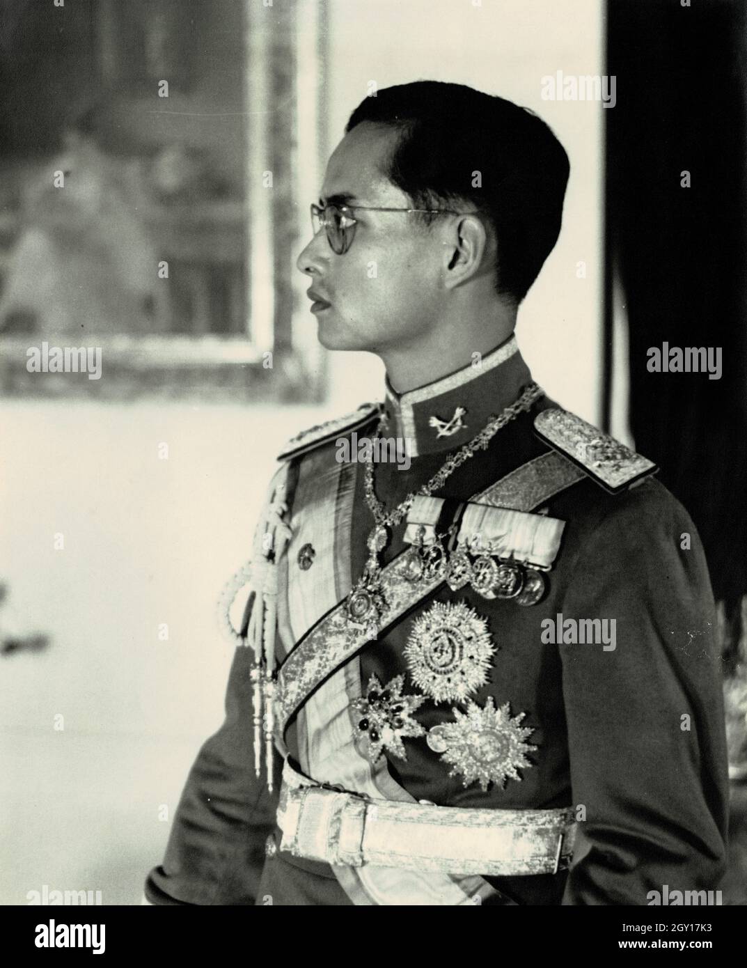 Il Re Bhumibol Adulyadej e Queen Sirikit di Thailandia Foto Stock