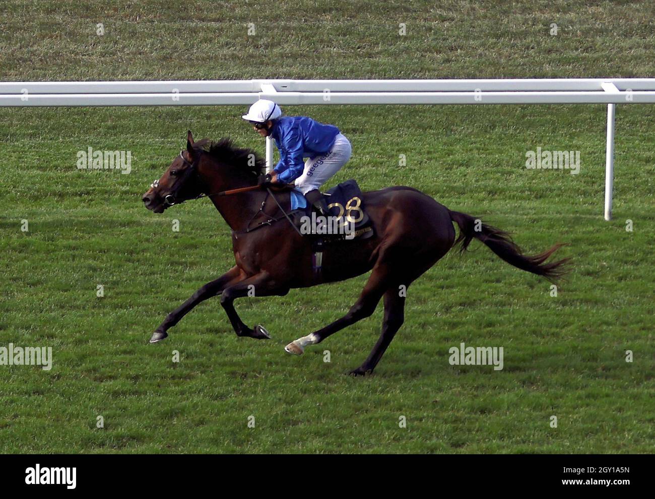 File photo datato 16-06-2021 del mondo reale cavalcato dal jockey Marco Ghiani. Data di emissione: Mercoledì 6 ottobre 2021. Foto Stock
