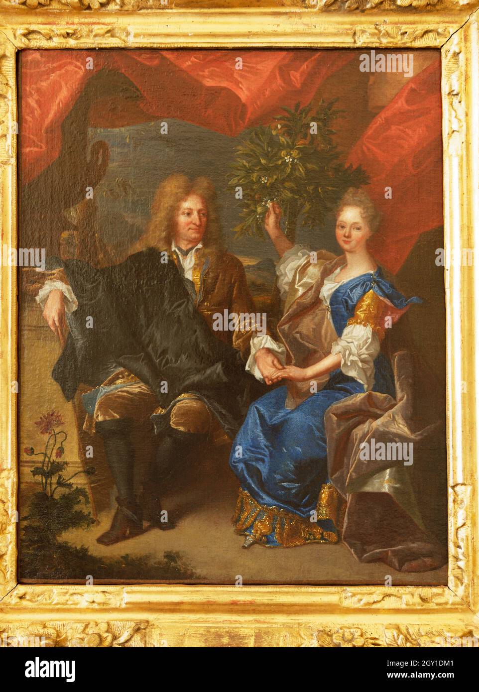le comte Jan-Andrzej Morstyn et sa fille 1691-1692 Foto Stock