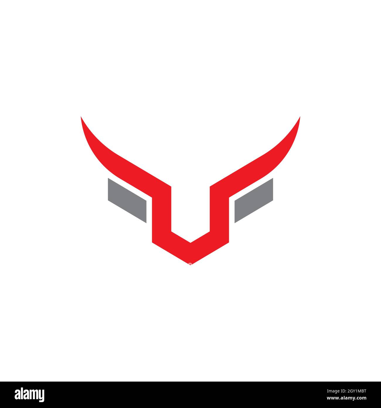 Modello di disegno di illustrazione dell'icona del vettore Bull Foto Stock