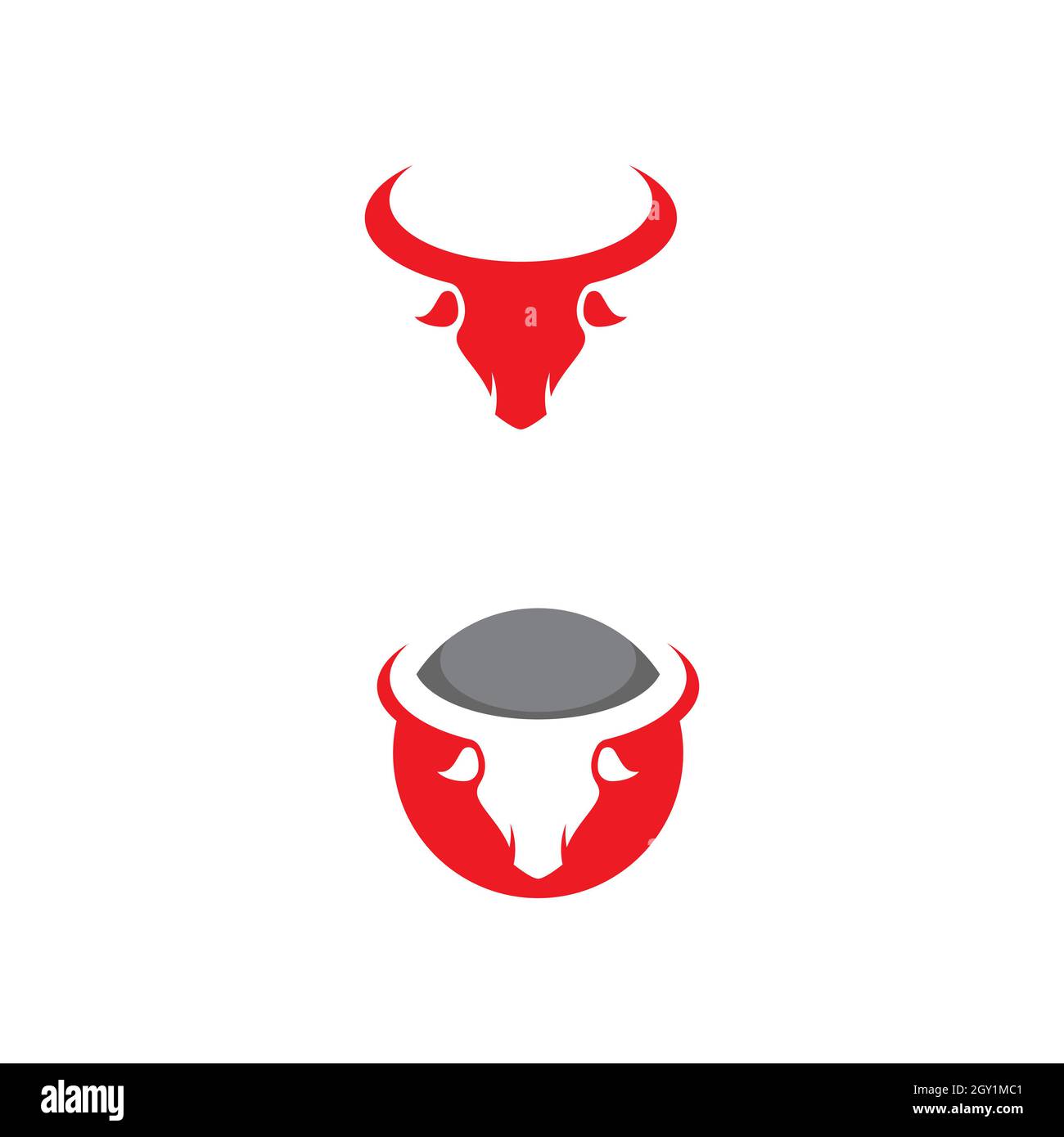 Modello di disegno di illustrazione dell'icona del vettore Bull Foto Stock