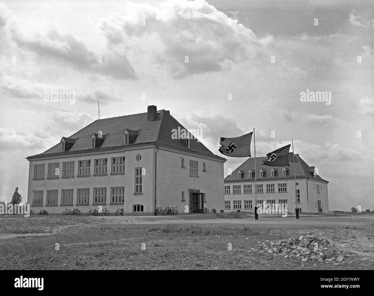 Zwei Gebäude einer Berufsschule, Deutschland 1930er Jahre. Due edifici di una scuola professionale, Germania 1930s. Foto Stock