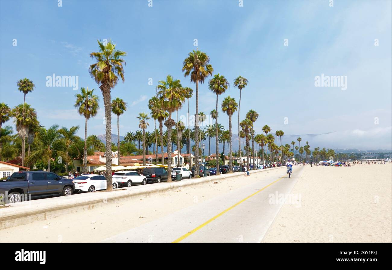 Shoreline Drive, Santa Barbara, California, Stati Uniti Foto Stock