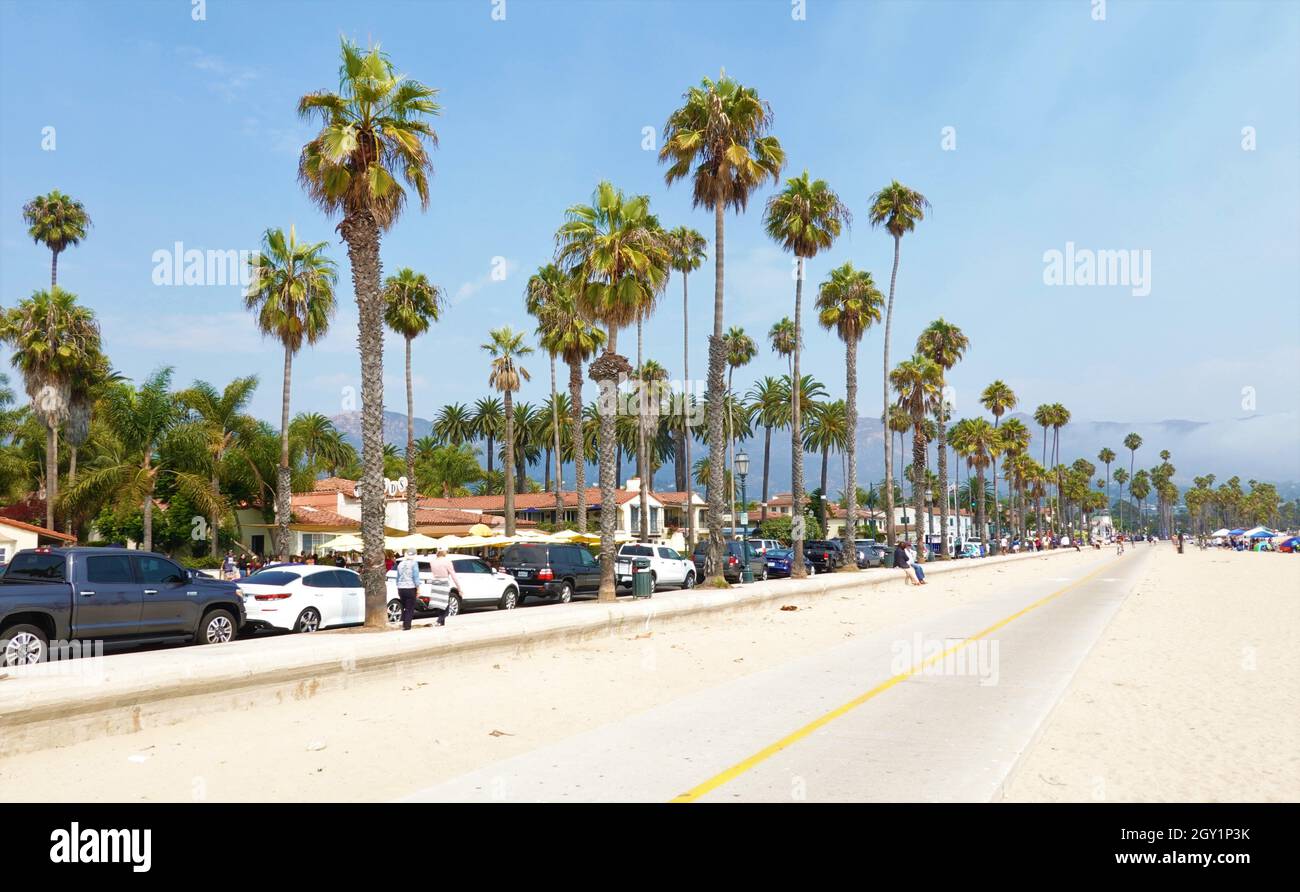 Shoreline Drive, Santa Barbara, California, Stati Uniti Foto Stock