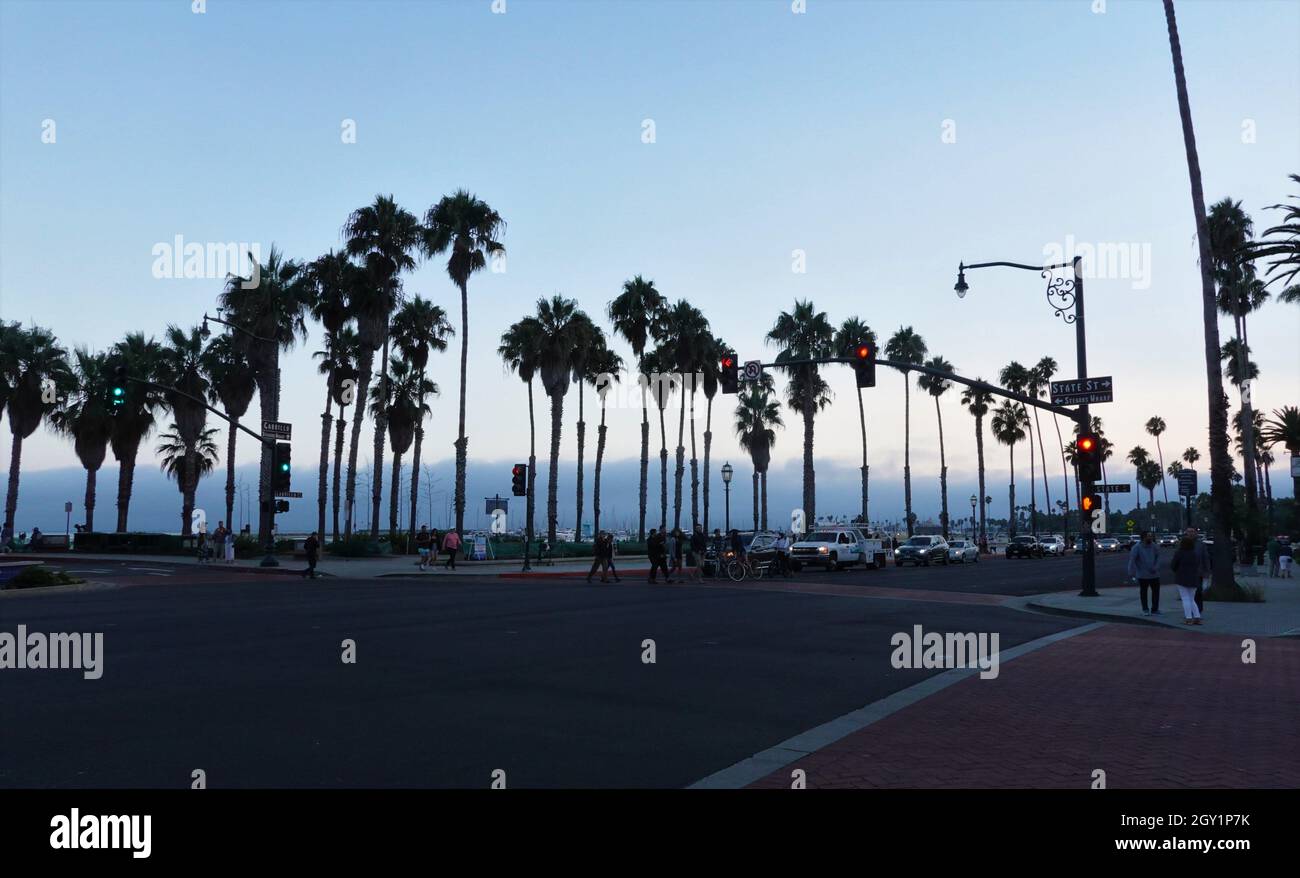 Shoreline Drive, Santa Barbara, California, Stati Uniti Foto Stock