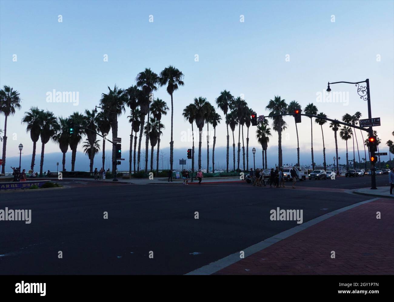 Shoreline Drive, Santa Barbara, California, Stati Uniti Foto Stock